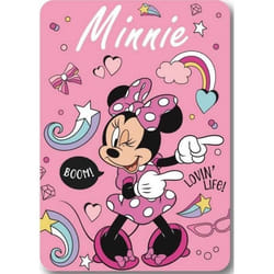 Couverture polaire - Disney - Minnie Mouse - 100x140 cm - Rose - Ultra doux et chaud