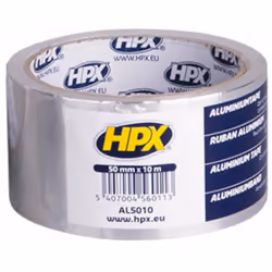 Ruban adhésif aluminium HPX pour réparer colmater assembler du métal 50mm x 10m Unversel Scotch Solide Résistant Conditions extrêmes Etanchéité
