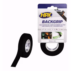Back grip noir HPX - 16mm x 5m - BG1605 - Backgrip est un film de fixation tridimensionnel en PP La surface micro-structurée ...