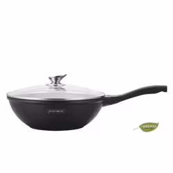 Royalty Line RL-BW30M: Poêle Wok de Cuisson Revêtement Marbre - 30cm