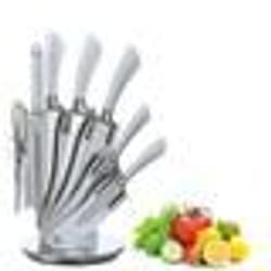 Set de couteaux avec support 8 pièces Blanc Royalty Line RLKSS750 - TU