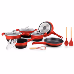 Royalty Line Cuisinière à cuisson lente BS1010M 10 Pièces 3 Pièces Rouge