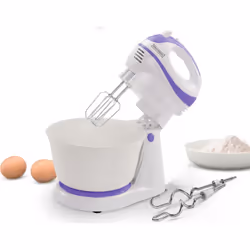 Set mixeur 2 en 1 avec bol - 300W Royalty Line RLHMS250T3 Simplifiez vos préparations en cuisine grâce à cet ensemble mixeur  ...