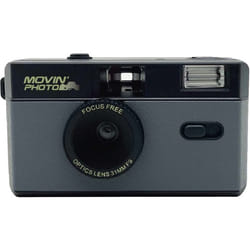 Appareil photo argentique - Movincam - Compact 24x36 - Réutilisable - Flash intégré - Couleur Blanc