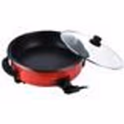 Poêle Électrique Multifonction - Royal Swiss - 42 cm - 1500W - Rouge - Tous feux sauf induction