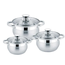 Bouilloires - Royal Swiss - Set de 3 - Inox - 3L 4L et 6L - Compatibles tous feux