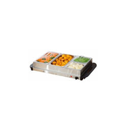 Serveur Buffet Chauffe Plat - Royal Swiss - 3 Portions - Thermostat - Poignées Cool Touch