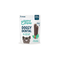 Edgard&cooper - doggy dental - menthe & fraise - petit - 7 bâtonnets itdogdentalmintstrawberrys