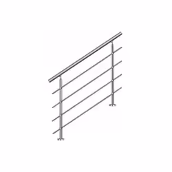 Cette rampe élégante fait de votre escalier ou balcon un accroche-regard. Garde-corps élégant et bien fait en acier inoxydabl ...