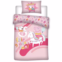 Parure de lit réversible Peppa Pig - Fair Ground Fun ! - 140 cm x 200 cm Découvrez la Parure de lit réversible à l'effigie du ...