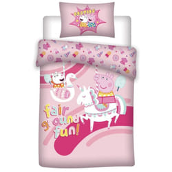 Disney - Parure de lit réversible Peppa Pig - -Fair Ground Fun - - 140 cm x 200 cm