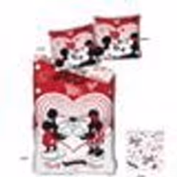 Parure de couette enfant Disney - Minnie et Mickey Love You - Rouge - 140x200 cm