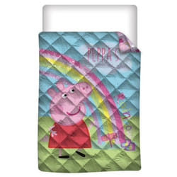 Couette imprimée Enfant - Peppa Pig - 140x200 cm - Polyester - Lavable en machine - 300 Gsm