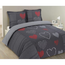 VISION - Parure housse de couette Romeo - 200x200cm - 100% coton