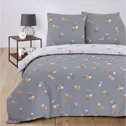 VISION - Parure housse de couette LEYLA - Réversible - 240x220cm - 100% coton