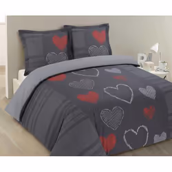 VISION - Parure housse de couette Romeo - 240x220cm - 100% coton