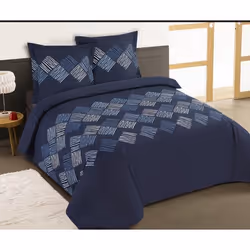 VISION - Parure housse de couette Nora - 240x220cm - 100% coton