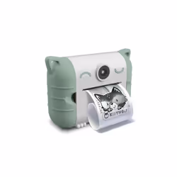 KIDYWOLF Kidyprint, Appareil photo numérique pour enfants, Vert, Blanc
