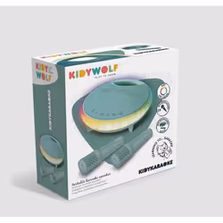 Enceinte karaoke - KIDYWOLF - KIDYKARAOKE-GR - Vert - 2 micros sans fil - 40W