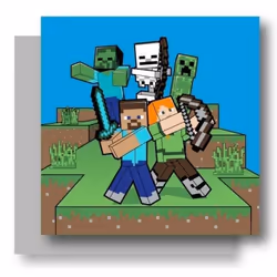 Coussin Décoratif - MINECRAFT - 35 x 35 cm - Microfibre - Lavable en Machine - Oeko Tex