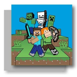 Coussin Décoratif - MINECRAFT - 35 x 35 cm - Microfibre - Lavable en Machine - Oeko Tex