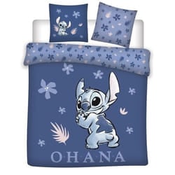 Parure de Lit - Stitch Ohana - 240x220 cm - Coton 100% - Réversible - Lavable en machine