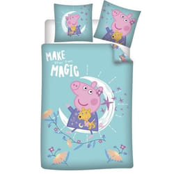 Parure de Lit - Peppa Pig - Housse de couette 140x200 cm - Taie d’oreiller 63x63 cm - Oeko Tex - Microfibre