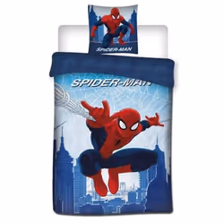 Parure de Lit Enfant - Spiderman - Spidey - Housse de couette 140x200 cm - Taie d’oreiller 65x65 cm - Bleu