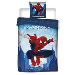 Parure de Lit Enfant - Spiderman - Spidey - Housse de couette 140x200 cm - Taie d’oreiller 65x65 cm - Bleu