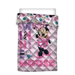 Couette imprimée - Disney - Minnie - 140x200 cm - Rose - Lavable en machine