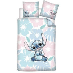 Parure de lit - Disney - Stitch Flowers - 1 personne - Housse de couette 140x200 cm - Taie 65x65 cm