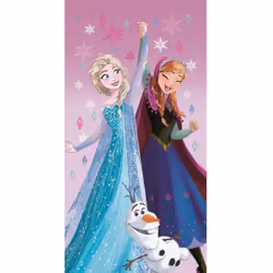 Serviette de plage 70x140 cm La Reine des neiges Elsa, Anna et OlafCaractéristiques : - 100% Polyester - Dimensions : 70 cm x ...