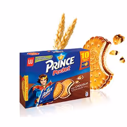 LU Prince Pocket Goût Chocolat, Cookie, Chocolat, Rond, 400 g, Boîte, 10 pièce(s)