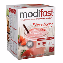 Modifast 7835741, Supplément de substitut de repas, Poudre, Fraise, 55 g, Soja, Lactose, Oeufs, Blé, Lait, Gluten, 8 pièce(s)