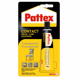 Pattex Colle Contact Transparente, Gel, Adhésif par contact, Tube, 50 ml