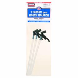 Rubson Embouts pour Mousse Isolation, Tube applicateur, Joint à base de mousse, Noir, Transparent, 3 pièce(s), Sac en polyéth ...