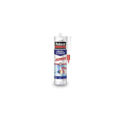 Mastic Bain & Cuisine Séchage Rapide Blanc, Joint silicone longue durée résistant aux moisissures, Mastic sanitaire étanche facile d'utilisation