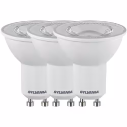 Lot de 3 Lampes spots LED à réflecteur avec corps blanc culot GU10. IRC > 80. Lumens : 345Lm Couleur blanc neutre : 4000k. Du ...