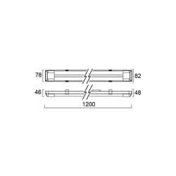 Sylvania - Réglette led IP20 batten 4000K 30W double L1200mm 0045163