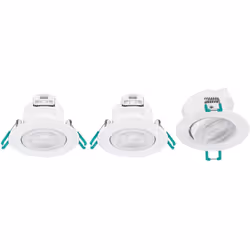 Spot encastré à LED intégré YOURHOME 500lm blanc IP44 3000K 830 pack de 3 - SYLVANIA - 90020