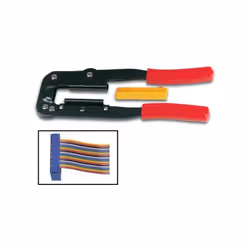 Pince à sertir en acier pour connecter des câbles en nappe à un connecteur IDC. Sertit des connecteurs de 6 à 27.5mm. SPECIFI ...