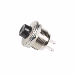 Velleman R1820B/B, Bouton-poussoir, Noir, Métallique, 250 V, 1 A