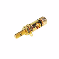 HQ Power Gold-plated loudspeaker terminal, Noir, Or