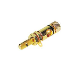 HQ Power Gold-plated loudspeaker terminal Noir, Or