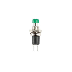 Velleman R1829A/G commutateur électrique Bouton-poussoir Vert, Métallique