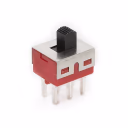 Velleman TS-11P, Commutateur coulissant, 2P, Noir, Rouge, 120 V, 6 A, -30 - 85 °C