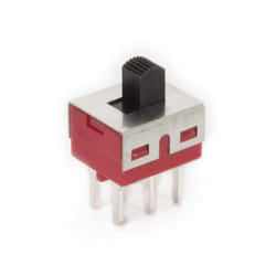 Velleman TS-11P commutateur électrique Commutateur coulissant 2P Noir, Rouge