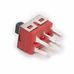 Velleman TS-11P commutateur électrique Commutateur coulissant 2P Noir, Rouge