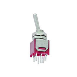 Velleman TS-5E commutateur électrique Commutateur à bascule 6P Rouge, Acier