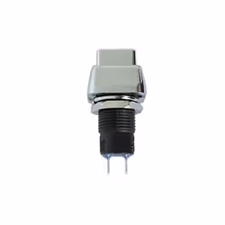 Velleman R1383B, Bouton-poussoir, 2P, Argent, 125 V, 3 A